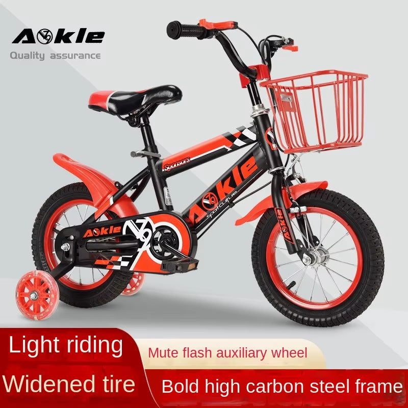 Children'S Bicycles for Boys and Girls Aged 2-8, Bicycles 12/14/16/18/Inch Carbon Steel Car Chain Childlike Innocence and Fun
