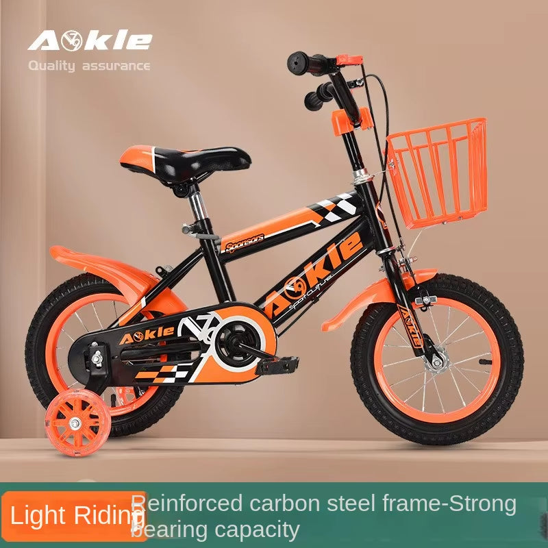 Children'S Bicycles for Boys and Girls Aged 2-8, Bicycles 12/14/16/18/Inch Carbon Steel Car Chain Childlike Innocence and Fun